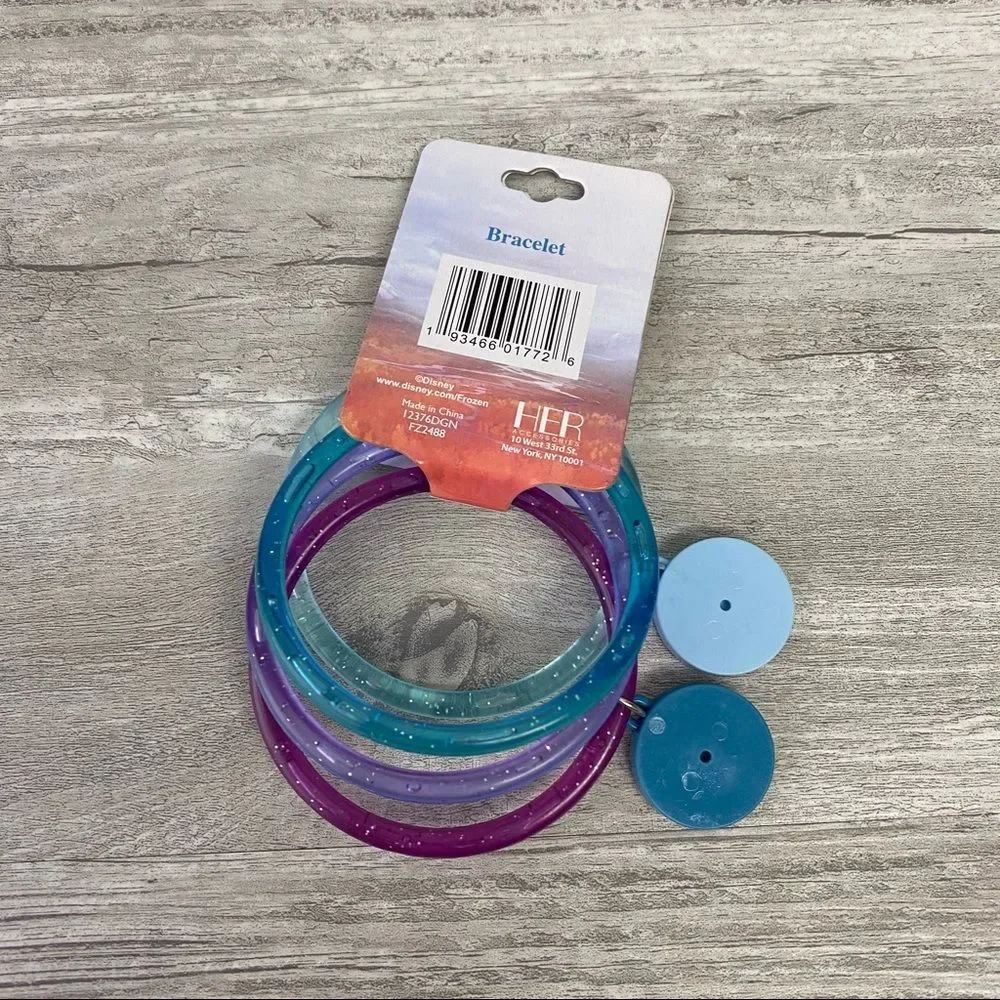 NWT Frozen II three piece bracelet with charms